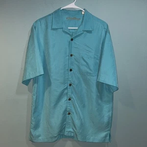 Vintage Caribbean Herren Med Kurzarm Hemd mit Knopfleiste Modal Poly Mischung Blau - Bild 1 von 6