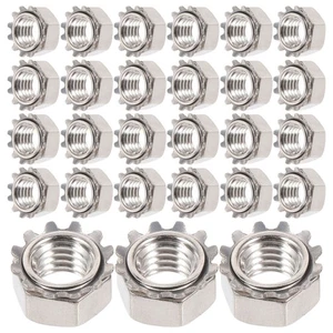 50 Pcs Stainless Steel Hexagon Locknuts External Tooth Star Washers - Bild 1 von 12