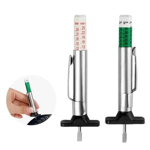 Lightweight 2PCS Tire Tread Depth Gauges with Waterproof Design for Easy Carry - Picture 1 of 24