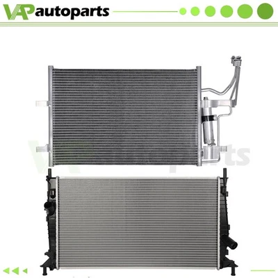 For 2004 2005 2006 2007 2008 2009 Mazda 3 Radiator & Condenser Cooling Assembly - Image 1 of 4