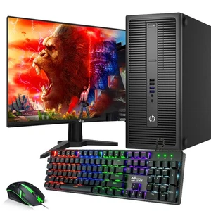 Komputer do gier HP G2 Tower i5-6th 32GB 1TB SSD HDD NVIDIA GTX 24" LED Wi-Fi Win 11 - Zdjęcie 1 z 9