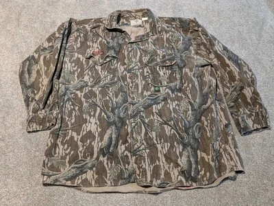 Vintage Mossy Oak Shirt Mens XXL Treestand Camo Camouflage 90s Made In USA  - Image 1 of 4