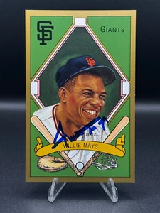 Willie Mays Signed 1990 Perez Steele Master Works Gold Border HOF Postcard Auto - Picture 1 of 3