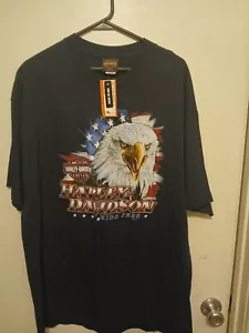 HarleyDavidsonMen'sSize XL T-Shirt FamousFourRivers HarleyPaducah KY NWT Blu USA - Picture 1 of 5