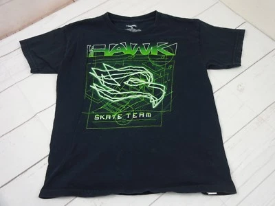 Hawk Boys Black w/Green Hawk Graphic Short Sleeve 100% Cotton Size M T-Shirt - Image 1 of 3