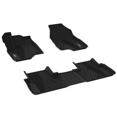 3W Floor Mats Liner Full Set for 2019-2023 Acura RDX 1st & 2nd Rows All Weather - Image 1 of 4