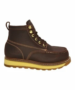 "Botas de Trabajo Borgoña para Hombre 6" Puntera de Acero Cuero REDHAWK ST0612 Talla 6-12 (D, M) - Imagen 1 de 5