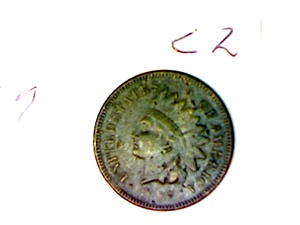 1867 indian head cent lot # C2 - Picture 1 of 2