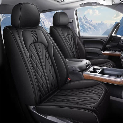 For GMC Sierra 2500HD 2019-2024 2025 Car PU Leather Front Pick-up 2-Seat Covers — 第 1/4 张图片