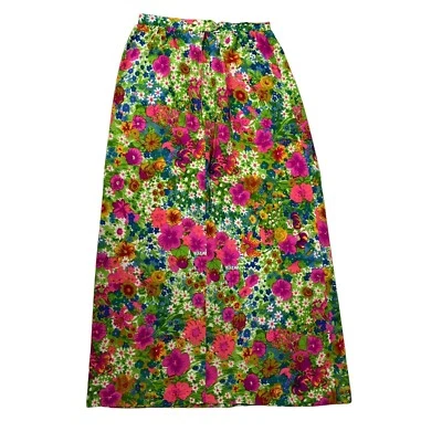 Falda Hippie De Colección Años 70 NEÓN Corteza PSICODÉLICA MoD Retro FLOWER POWER 26 Foto 1 de 4