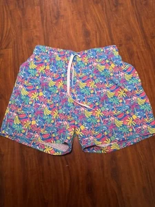 Chubbies Swim Trunks Men Small Tropical Bunches Blue Fruit Lined 5.5" Drawstring - Bild 1 von 5