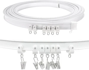 Ceiling Curtain Track Window Rod Rail System Flexible Curve Divider Rv Privacy - Picture 1 of 7