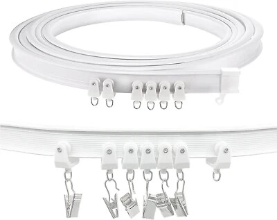 Ceiling Curtain Track Window Rod Rail System Flexible Curve Divider Rv Privacy - Image 1 of 4