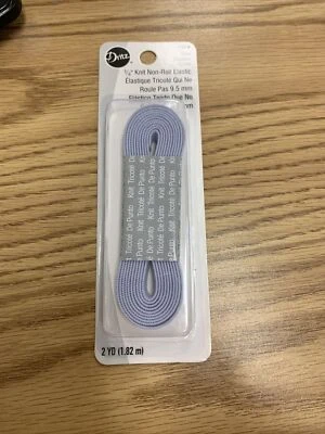 Dritz 3/8” Tejido Antienrollable Elástico 2 yardas 11321W Color Blanco Nuevo en Paquete Foto 1 de 2