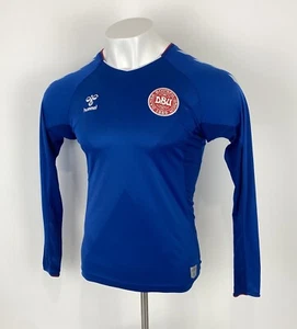 Denmark 2018 GK Football Shirt Hummel Blue Long Sleeve Size XS Adult - Picture 1 of 17