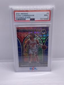 2021 Panini Mosaic Cade Cunningham RC Stained Glass SP PSA 9