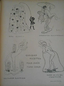 Caricature 1900 - Quelques recettes pour avoir moins chaud - Picture 1 of 1