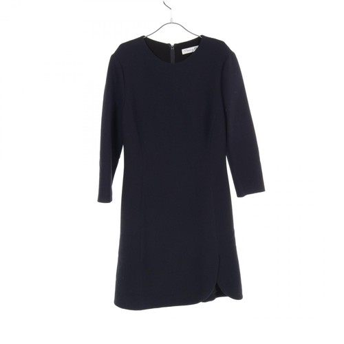 Abito Christian Dior #F34 maniche tre quadri 6E21683A1110 lana blu navy