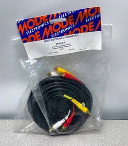 25' Ft Gold Plated 3 RCA Composite Audio Video A/V Cable for TV DVD VCR Taiwan - Picture 1 of 5