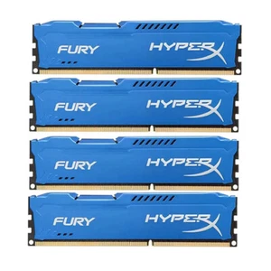 HyperX Fury 16GB Kit 4x 4GB DDR3 1333MHz PC3-10600U HX313C9F/4 PC Desktop Memory - Picture 1 of 9