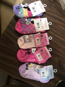 Kids Disney Proud Family No Show Socks Shoe Size 7 1/2- 3 1/2.  5 Pairs. - Picture 1 of 2