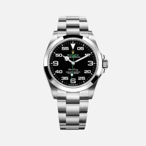 Rolex Air-King Stainless Steel 40mm Black Arabic Dial with Box & Card Year 2021 - Picture 1 of 4