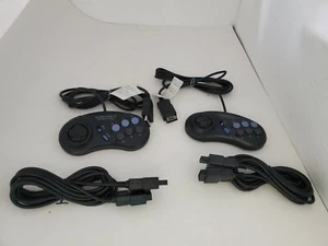2 NEW SuperPad 8 P-400 Controllers + 2 10FT Extension cables for Sega Saturn F21 - Picture 1 of 9