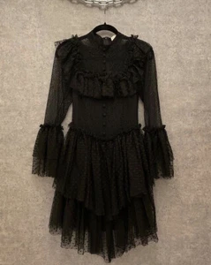 Gorgeous Sandra Mansour x H&M Tulle Skirt Lace Black Goth - Picture 1 of 6