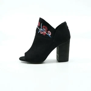 Carlos by Carlos Santana Women's Talana Embroidered Peep-Toe Booties Black 6.5 M - Picture 1 of 8