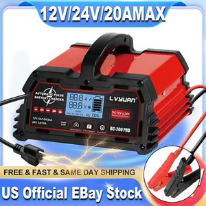 12V 24V Car Smart Battery Charger Automatic Pulse Repair for 12 LiFePo4 Battery - Bild 1 von 19