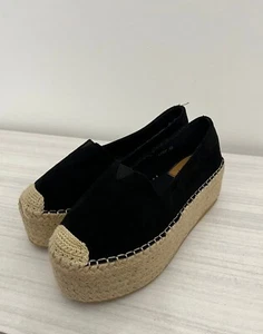 Espadrillas Mellisa Taglia 39 Colore Nero Zeppe Comode Scamosciate Platform - Foto 1 di 6