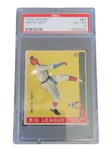 Waite Hoyt 1933 Goudey PSA 4 VG-EX Baseball Card #60