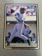 Ken Griffey Jr Seattle Mariners Heroes of the Game Platinum Black Border HOG