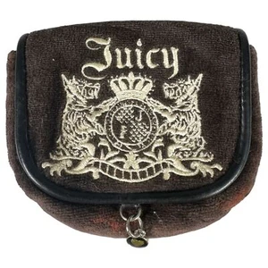 Monedero Juicy Couture vintage de terciopelo marrón - Imagen 1 de 6