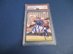 R.A. Dickey Texas Rangers Autographed Signed R.A.'s Self Printed Card PSA Slab - Picture 1 of 7
