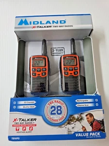 Midland X-TALKER T51VP3 Two Way Radios 22 Channels 28 Mile Range weather Alert - Zdjęcie 1 z 2