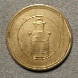 C237 Chicago (IL), C.H. Fischer, 1 Pint (Milk Can). Brass, 23mm, vf - Picture 1 of 2