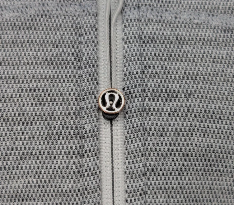 LULULEMON Full Zip Up Jacket Small 34" Bust Gray Heather Stripe - Image 1 of 4