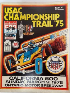 CALIFORNIA 500  ONTARIO MOTOR SPEEDWAY EVENT PROGRAM 1975 - Picture 1 of 1