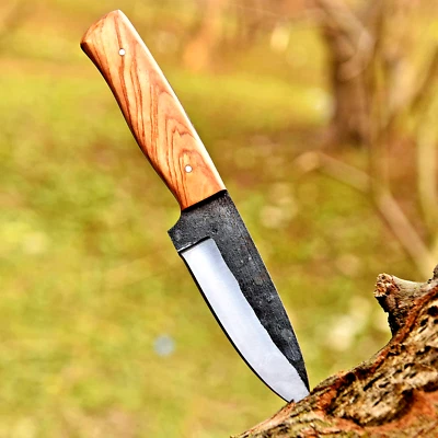 Cuchillo de caza Full Tang hecho a mano de alto carbono 1095 hoja de acero desollado 2921 Foto 1 de 4