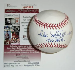 Béisbol firmado por Felix Mantilla de los Mets 1962 con automático JSA de 1962 primer año Nueva York - Imagen 1 de 2