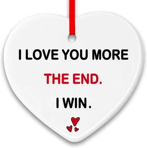 Valentine's Day Gifts, I Love You More Ceramic Ornament, Heart Shaped Decor... - Picture 1 of 6