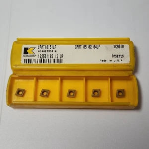 Kennametal CPMT 050204LF KC9010 CPMT 18151LF Carbide Turning Inserts (Box of 5) - Picture 1 of 3