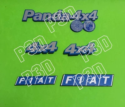KIT TARGHETTA FIAT PANDA 141 84/03 4x4 trekking climbing LOGO STEMMA EMBLEMA - Image 1 of 4