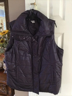 Chico’s Zenergy Vest Eggplant Color Size 3 - Image 1 of 4