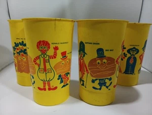 Vintage McDonald's Gang Plastic Cups With Apple Pie Tree , Captain, Hamburglar - Picture 1 of 5