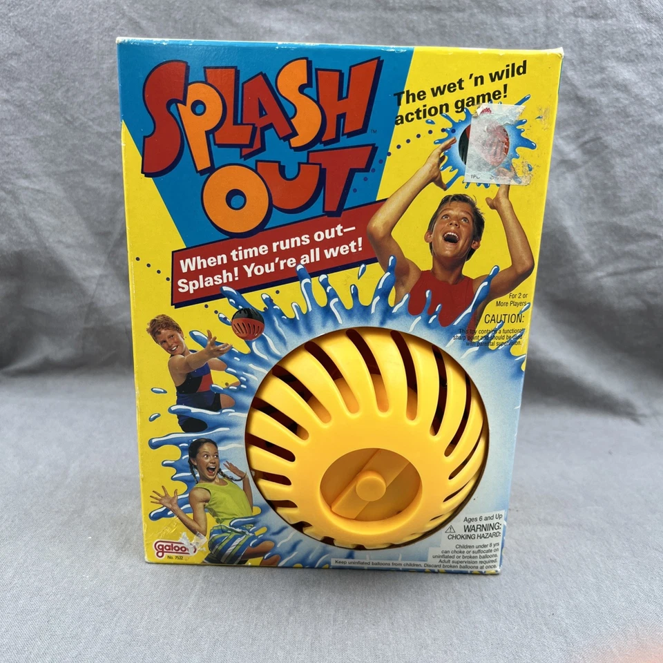 Винтажная игра Splash Out Water Balloon от Galoob в комплекте с воздушными шарами в коробке! НОВЫЙ - Изображение 1 из 4