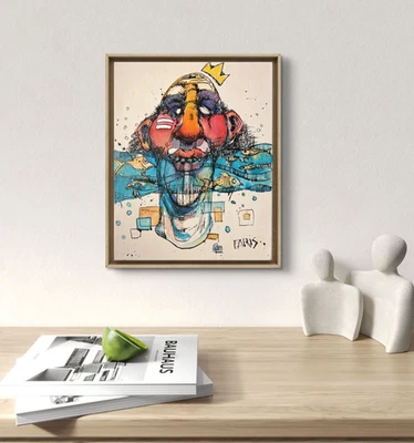 Arte Original Faris: Cabeza Sobre Lienzo 8x10 Único Moderno Abstracto Expresionismo Foto 1 de 4