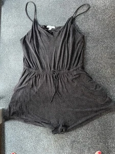H & M Brown Spotted Playsuit Size Large - Picture 1 of 6