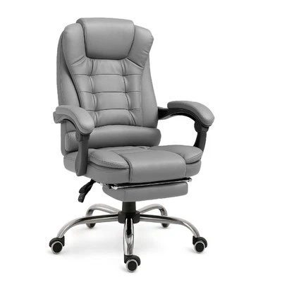 Sedia Gaming Grigia Ergonomica con Supporto Lombare e Altezza Regolabile Pro - Immagine 1 di 4